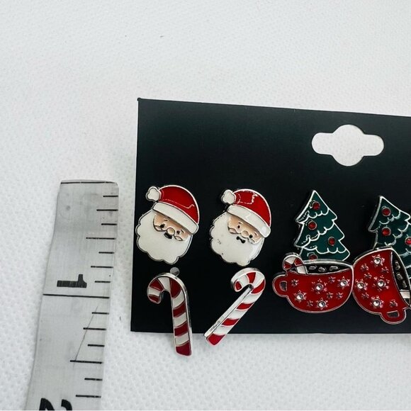 NEW Christmas Holiday Stud Earrings Set Assortment Quirky Fun Festive - Picture 6 of 6